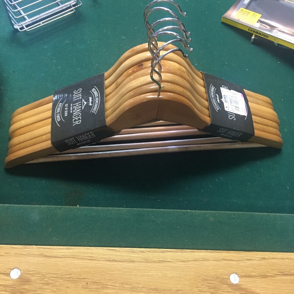 Wooden suit hangers